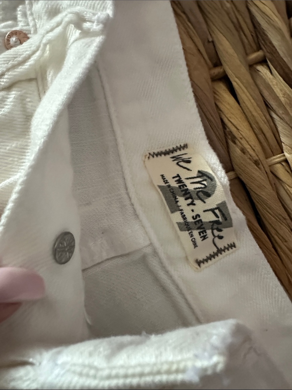 We The Free White High-Rise Denim Jeans